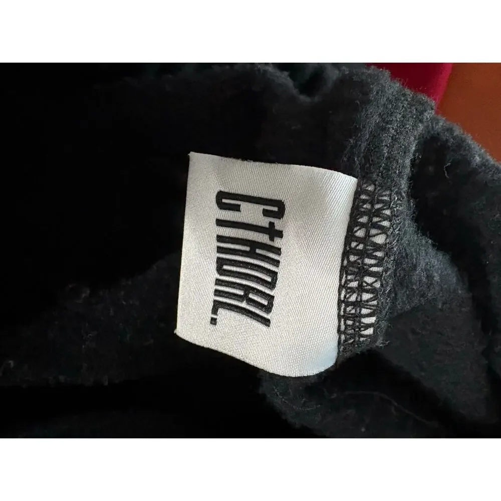 CTHDRL Cathedral Men’s Large Black Stained Glass Graphic Jogger Sweatpants NWOT